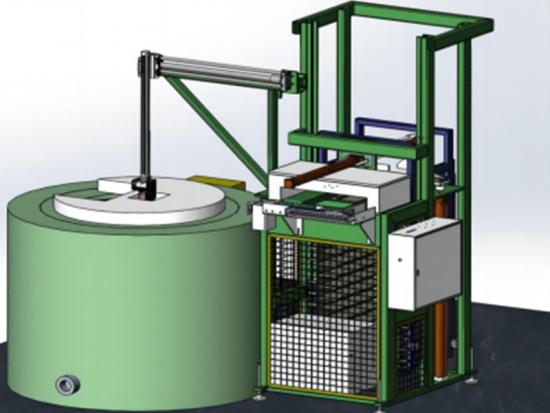 鋁合金坩堝熔化保溫爐及自動上料機